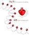 Luditek 14.7ft 40LED Mothers Day Decorations String Lights, Battery Operated Heart Shape Hanging Garland Valentines Day Decor for Indoor Outdoor Home Room Party Wedding