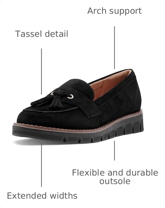 Easy Spirit Womens Vienne Black Suede 7 Medium - image 3