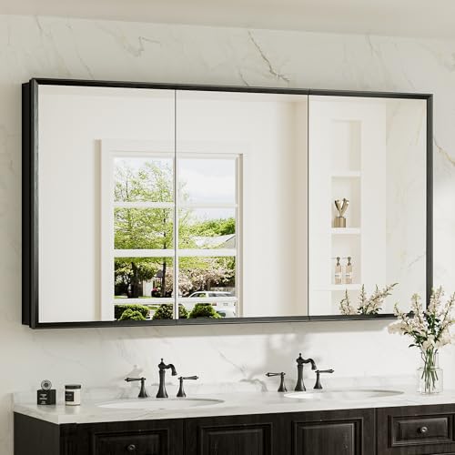 TokeShimi 60 x 32 Black Recessed Cabinet