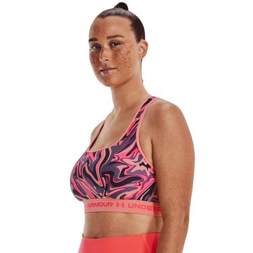 Image of Under Armour Crossback Mid Impact Heather Bra