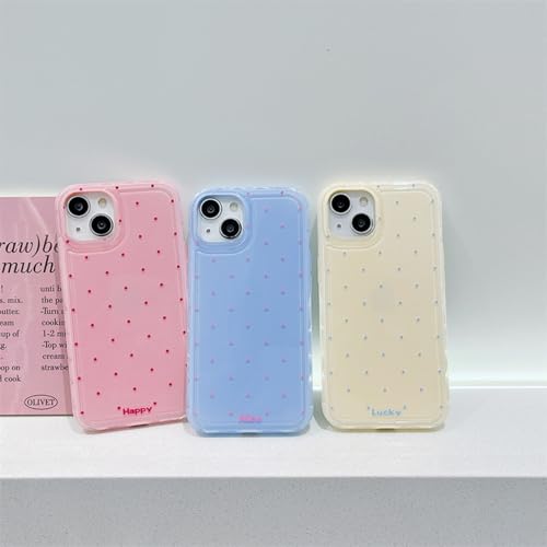 Dwginnt for iPhone 17 Pro Case 6.3-inch Cute Polka Dot Aesthetic Design Soft TPU Slim Shockproof Durable Protective Phone Cover Wireless Charging Friendly for Girls Women-Yellow by Dwginnt - Image 6
