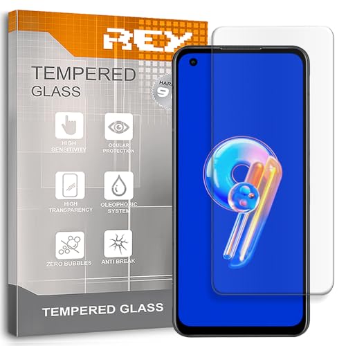REY Protector de Pantalla para ASUS ZENFONE 9 - ZENFONE 10, Cristal Vidrio Templado Premium