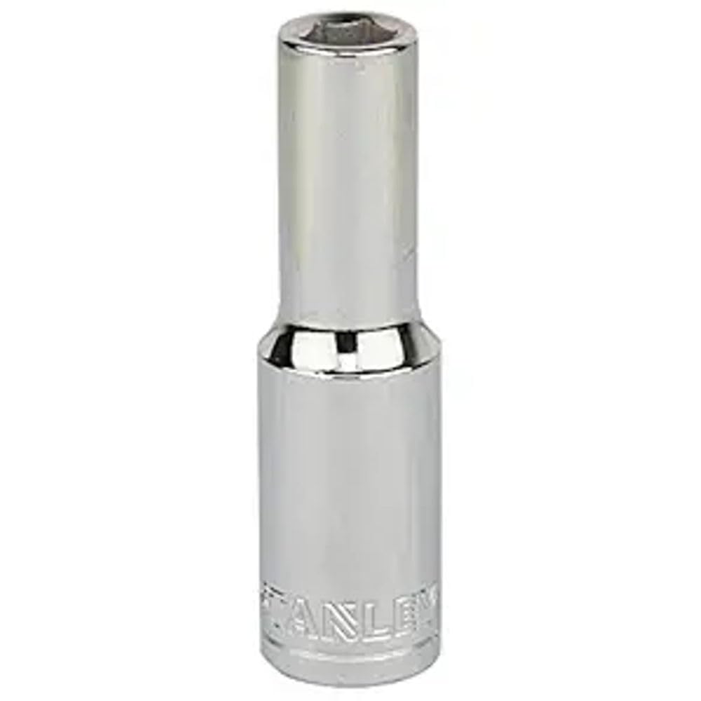 STANLEY STMT73325-8B 1/2-inch 11mm Chrome Vanadium Steel 6 Point Deep Socket (Silver)