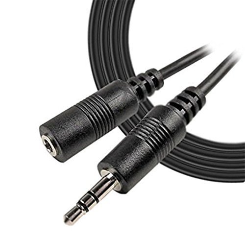 Cable de extensión de audio estéreo 3.5 mm macho a hembra 25 pies miniatura 3