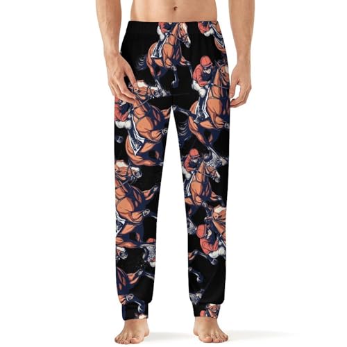 Horse Racing Men's Pajamas Pants Lightweight Sleep Lounge Pant Pjs Bottoms Casual Sleepwear