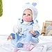 FACAIA Poupées Reborn, Simulation de poupée de Renaissance bébé 55 cm Vinyle Doux vêtements sûrs et Non Toxiques Peuvent être enlevés Torsion Gratuite diverses Formes pour Filles garçons