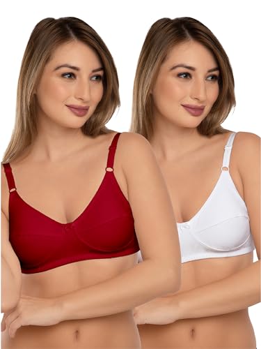 Image of Daisy DEE Women's Cotton Seamed Non-Wired Regular Straps Full Coverage Non-Padded Bra - NSHTL