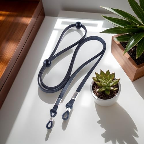 Brillenhalter Um Den Hals – Trageband Aus PU-Leder, Verstellbarer Kettenhalter, Sicheres Brillenband, Halsband-Zubehör Für Outdoor-Aktivitäten | Zuverlässige Brillenunterstützung Für Frauen Beim Sport