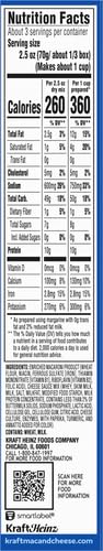 Image of Kraft Mac & Cheese, for Easy Dinner or Dinner Sides, Three Cheese with Mini-Shell Pasta, No Artificial Flavors, Preservatives or Dyes, 7.25 oz (Pack of 6)