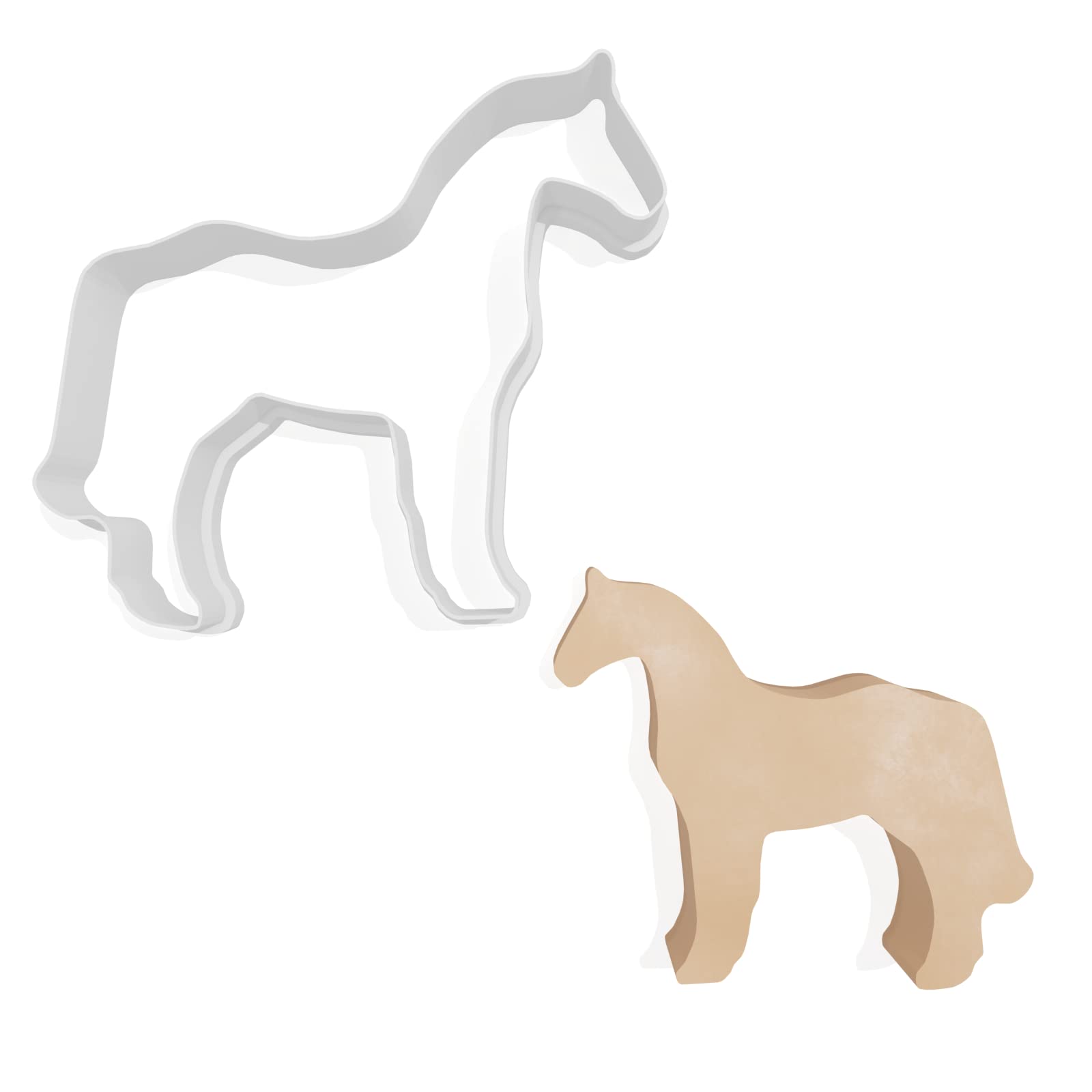 Cutting About Horse Cookie Cutter - 3 Sizes, White, 10cm