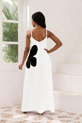 Image of vunahzma Womens Casual Fashion Sleeveless Plus Size Loose Long Sexy Maxi Dress with Pockets