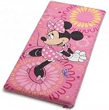 Saco de Dormir Infantil 70×140 cm | Ligero y cálido 100% poliéster con Cierre de Cremallera | Ideal para excursiones Escolares, pijamadas y Camping (Minnie Mouse - Rosa)