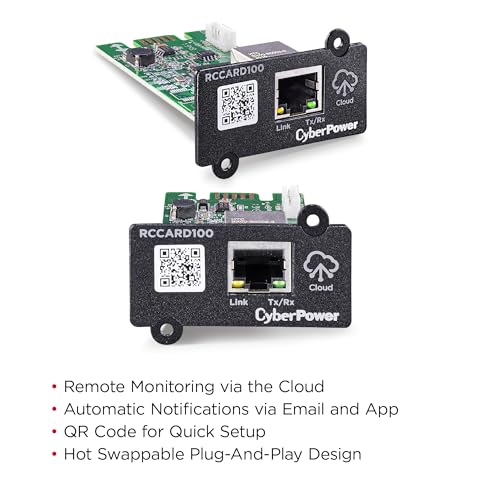Image of CyberPower RCCARD100 Cloud Monitoring Card, Remote UPS Management via PowerPanel Cloud, Plug-and-Play Installation, Real-Time Alerts, Compatible with Select CyberPower UPS Models One Size (Pack of 6)