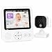 BURNNOVE Babyphone mit Kamera, Babyphone ohne WLAN, 96H VOX Akku, 720P HD, Split Screen, Bewegungserkennung, Nachtsicht, 2-Wege-Audio, Temperaturüberwachung