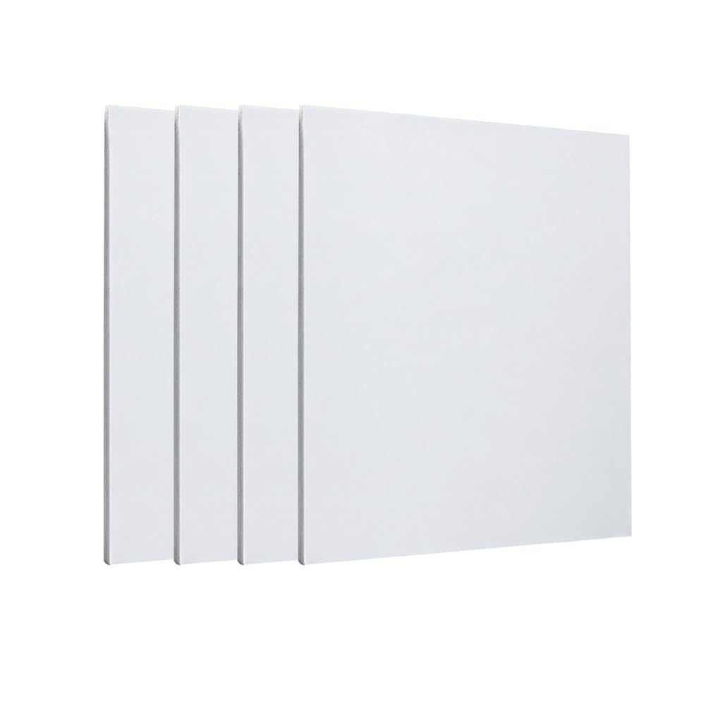 YTSMZX Teflon PTFE Plastic Sheet Formable Teflon Board for Gaskets and DIY Crafts Seals Side length 200mmx200mm 4pcs,Thickness 0.3mm