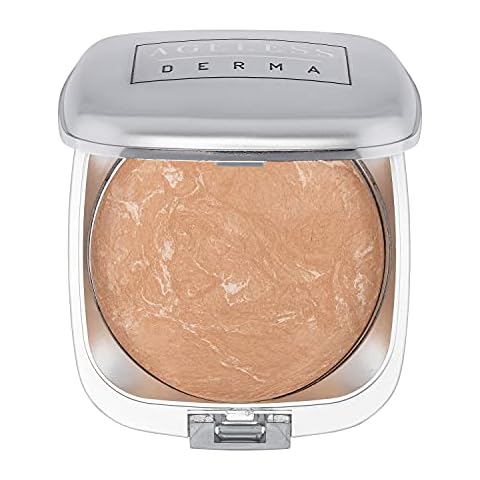 Ageless Derma Mineral Baked Foundation Makeup- Vegan - Paraben - Gluten and Cruelty Free Powder foundation (Simply Beige) Cover