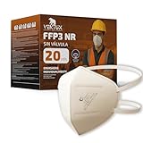 VENTUX SAFETY EQUIPMENT Mascarillas FFP3 Planas – Certificadas CE EN149:2001 + A1:2009 – 20 Unidades – Alta Protección Respiratoria Filtración ≥99% – Sin Válvula