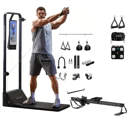 Image of Speediance Gym Monster 2 & AeroRow Rowing Bench & PowerGrip Smart Handles & Weight Lifting Belt & Smart Body Fat Scale Bundle