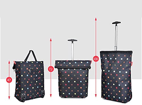 JHYFT Einkaufstrolley Multifunktions-Einkaufstrolley Faltbarer tragbarer Trolley-Koffer Handtasche Dual-Use Intimate… – Bild 4
