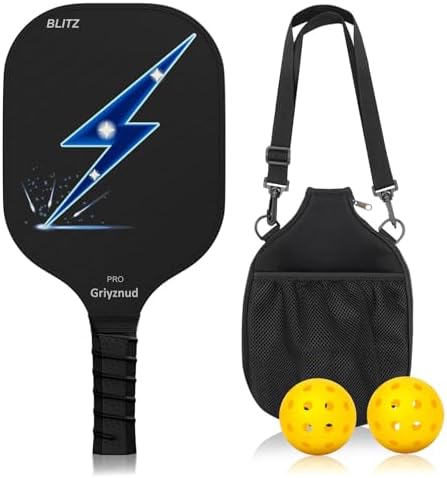 Conjunto de 1 ou 2 raquetes de pickleball, raquetes de fibra de v...