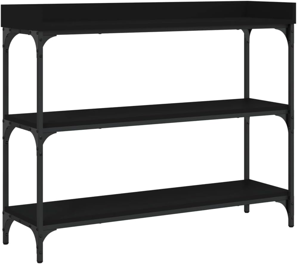 vidaXL Long Rectangular Console Table, front view