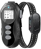 Dog Shock Collar with Remote Control for Dogs 10–120lbs, IPX7 Waterproof Dog Training Collar with Security Lock, 4 Safe Training Modes, Rechargeable Long Battery Life for Small Medium Large Dogs Black
