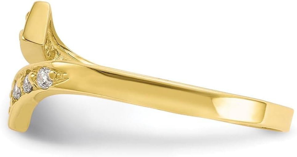 10k Yellow Gold CZ Toe Ring