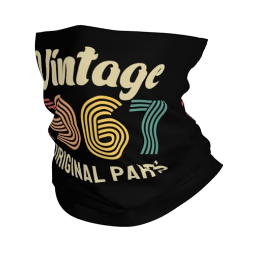 Piezas Originales Vintage De 1967 Mujer Hombre Tubular Pañuelo Transpirable Snood Resistente Al Viento Pasamontañas para Verano Yoga Deportes Aire Libre