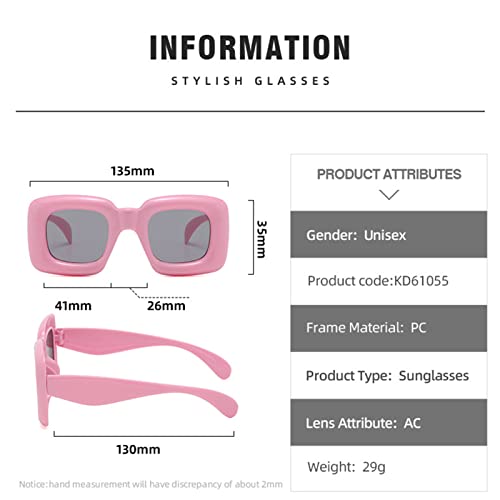 BANWEI Óculos de sol infantil quadrado com bolhas, armação grossa, óculos de sol para crianças e fot