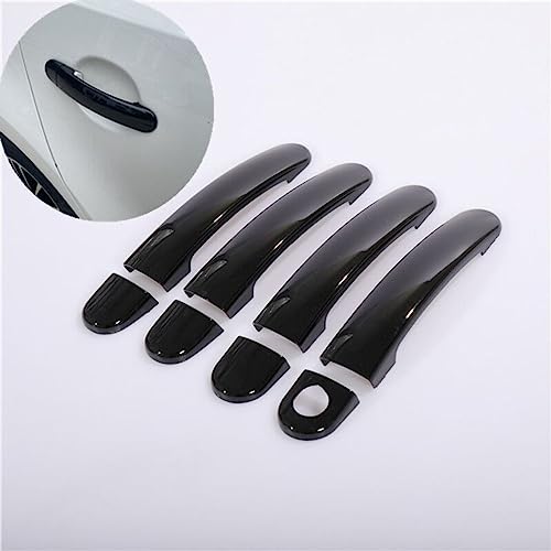 Poignée de porte de voiture rayée solution cache chrome noir pour Lupo - 2