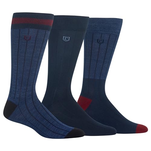 Chaps Novelty Stripe Crew Socks fini les chaussettes homme qui glissent lot de 3