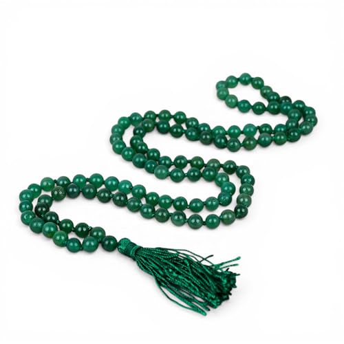 Collier Mala aventurine verte pour méditation zen et séances de yoga