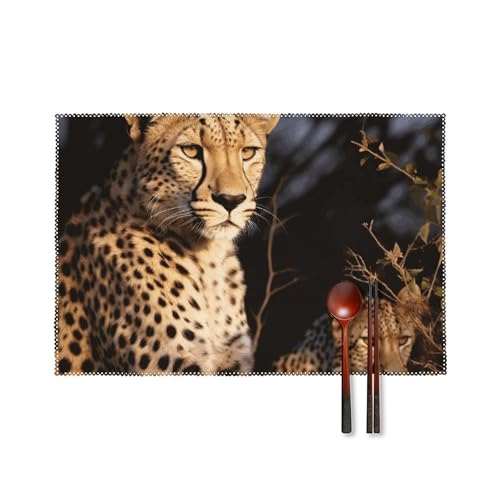 Sets de table animaux sauvages antidérapants pour éviter les taches - 2