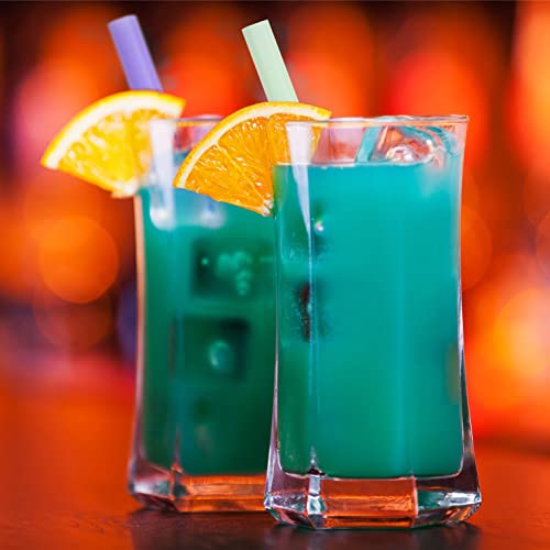 Alink 50 Pcs Jumbo Plastic Smoothie Straws, Wide Assorted Colors Disposable Drinking Straws thumb #3