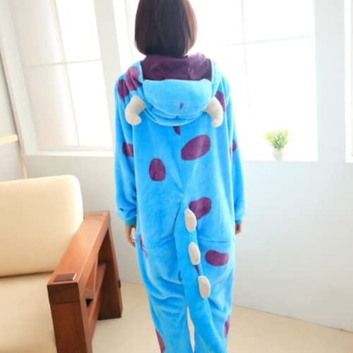 Pijama Monstro Sullivan Sully Peludinho Kigurumi com Capuz Unissex Tamanho: M 1,51-1,62