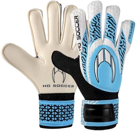 HO SOCCER Trainer Arena Blue Guantes de Portero, Unisex, Azul/Neg...
