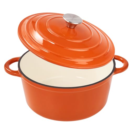 6 Qt Enameled Cast Iron Dutch Oven with Lid
