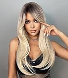 BOBCOO Black gradient gold eight bangs hair tail volume European and American wig female headgear