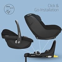 Maxi-Cosi FamilyFix S i-Size ISOFIX-Basis, Pebble S i-Size Babyschale, Pearl S i-Size Auto Kindersitz Bundle – Click & Go Installation, 0–4 Jahre, 0–18 kg, 40‑105 cm, Tonal Graphite – Ansicht 3