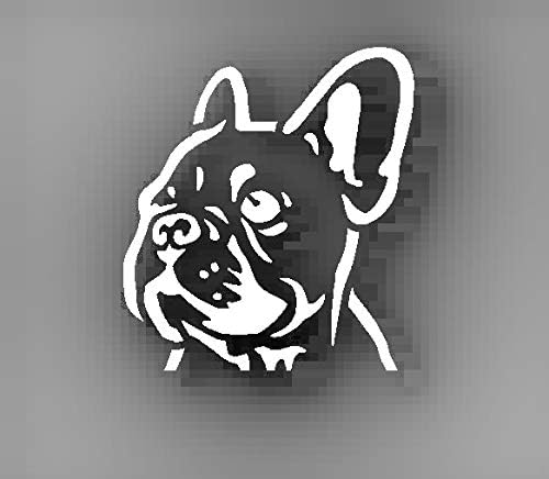 French Bulldog Dog Reusable Sturdy Stencil Clear Custom Cut Plastic Sheet Template Cutout Sign DIY Supplies for Airbrush Painting Drawing 1-5.5x5.5 inch