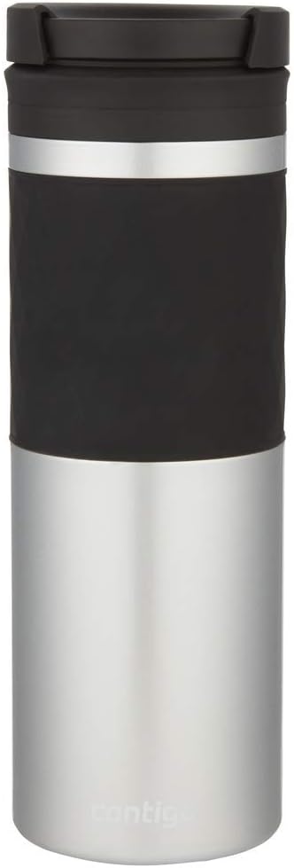 Contigo Glaze Twistseal Travel Coffee Mug with BPA Free Easy-Clean Lid, Silver, 470 ml,1 Count ,2095393