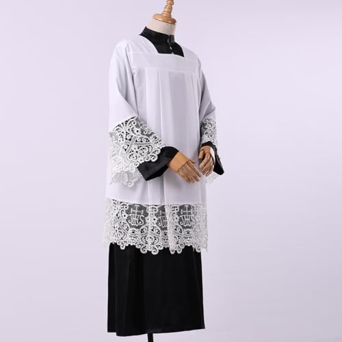 Ensemble vêtements liturgiques pour office religieux avec robe de chorale et surplis