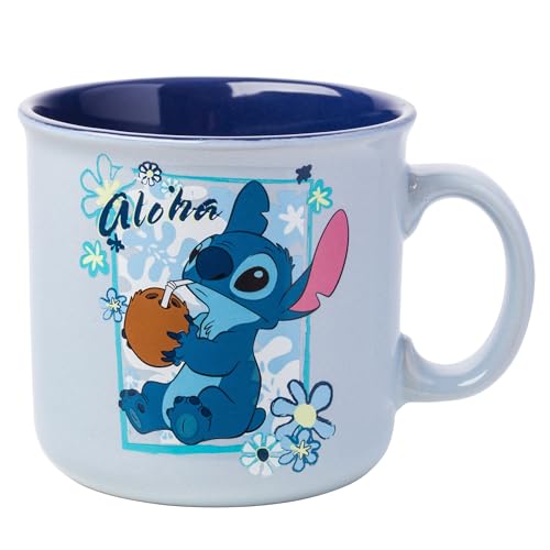 Silver Buffalo LI1240E1 Tasse en céramique avec cadre en noix de coco Aloha