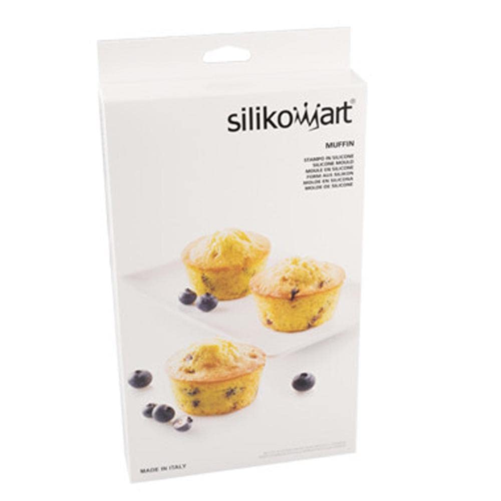 silikomart | SF0023 Stampo in Silicone per Monoporzioni MUFFIN, Antiaderente, 6 cavità, Confezione da 1 Stampo per Dolci, Ø 69 h 35 mm, Made in Italy