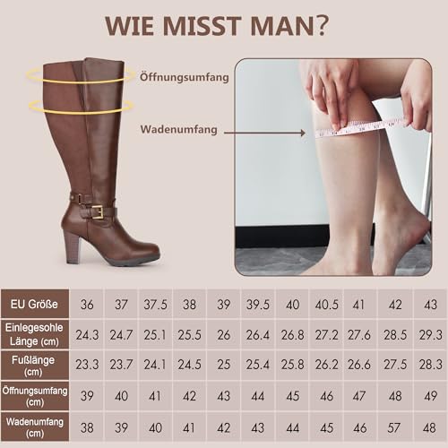 Bottes en daim marron grande taille 41 avec tige extra large
