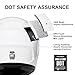 TRIANGLE Motorcycle Helmets Full Face Motorcycle Helmet for Men & Women with Tinted and Clear Visor Meet Dot Approved