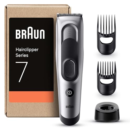 Braun Hair Clipper Series 7, Professional Men's Hair Clippers, 5+ Styling Tools, 17 Lengths, Lifetime Sharp Blade
