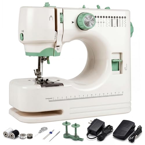 Portable Sewing Machine with Twin Needles & Double Thread, 16