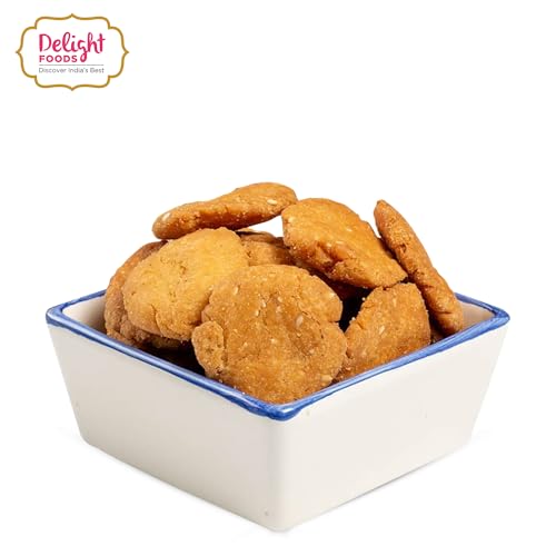 Image of Delight Foods Meethi Doodh Mathri (300g) | Milk Mathri | Ready to Eat Evening Tea Time Snacks | Healthy | Crispy Indian Sweet Snacks