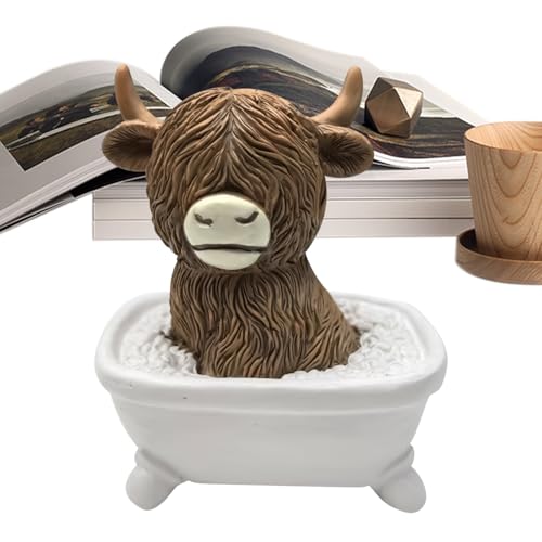 Figurine de vache – Décorations amusantes de bétail – Statues d'animaux pour décoration d'intérieur | Pour Noël, ferme, salle de classe, salon,...